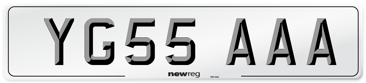 YG55 AAA Number Plate from New Reg